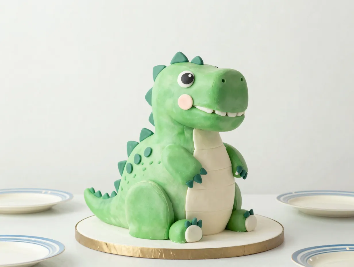 Sculpted fondant character cake