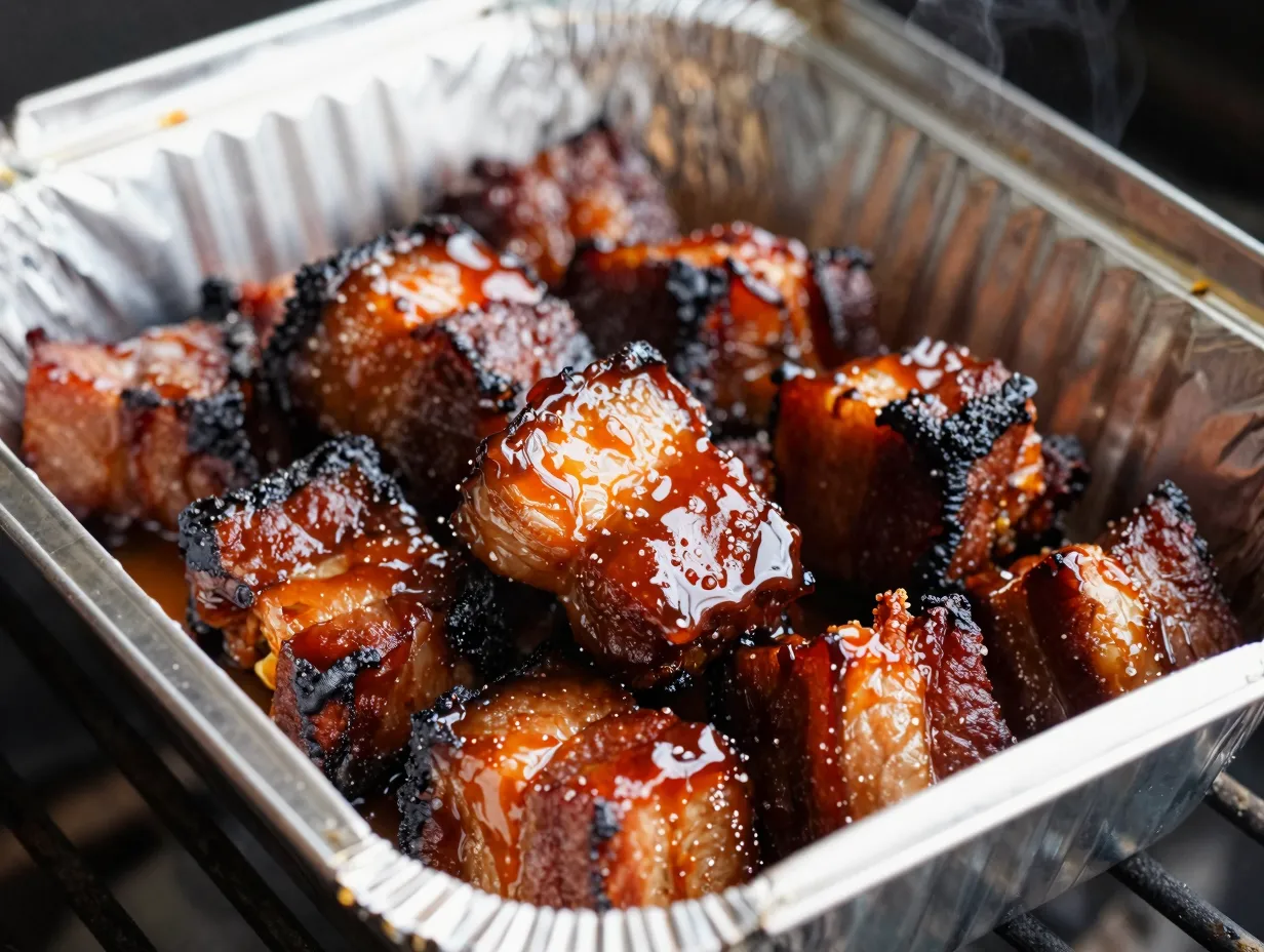 Smoked pork belly burnt ends