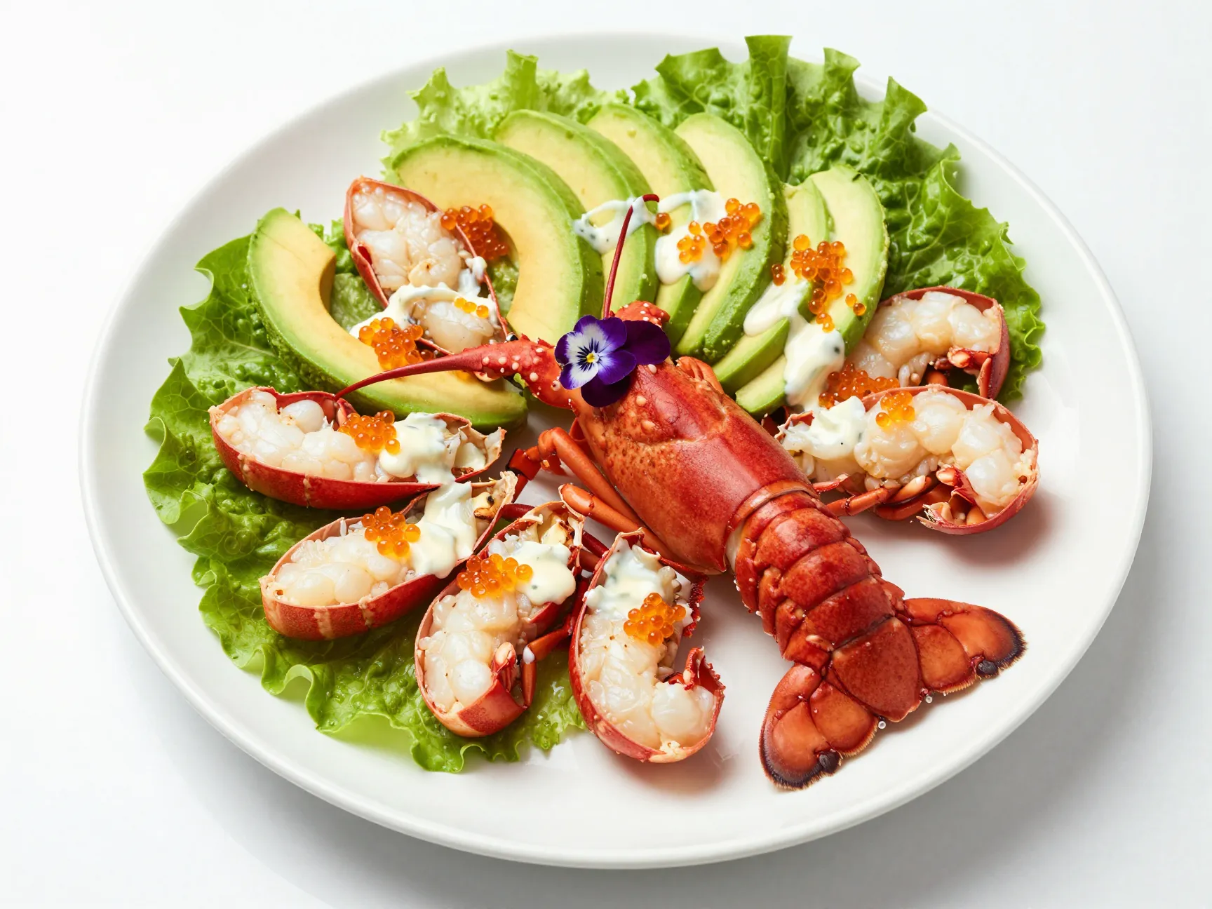 Lobster and avocado salad with tarragon cream dressing