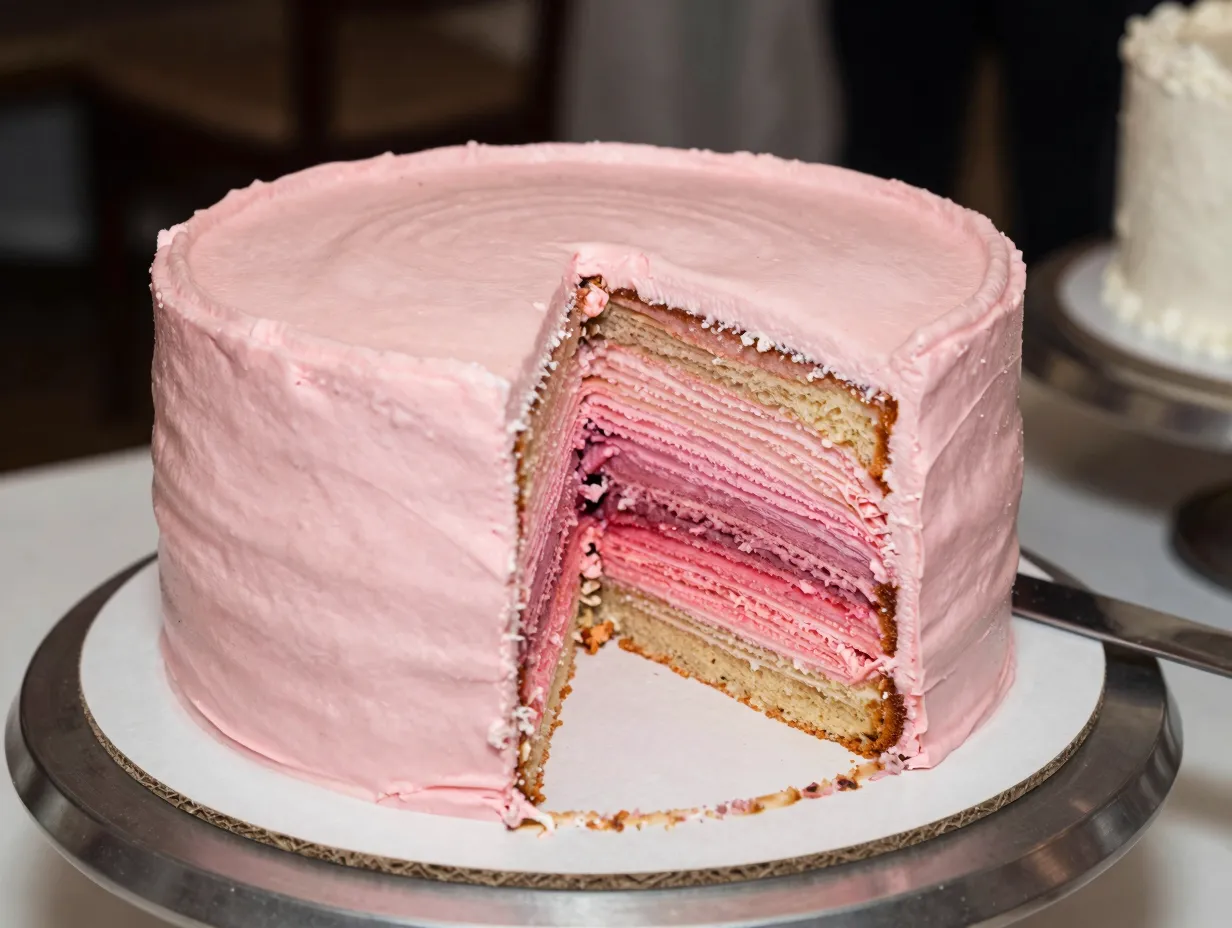 Ombre layer cake with hidden color reveal