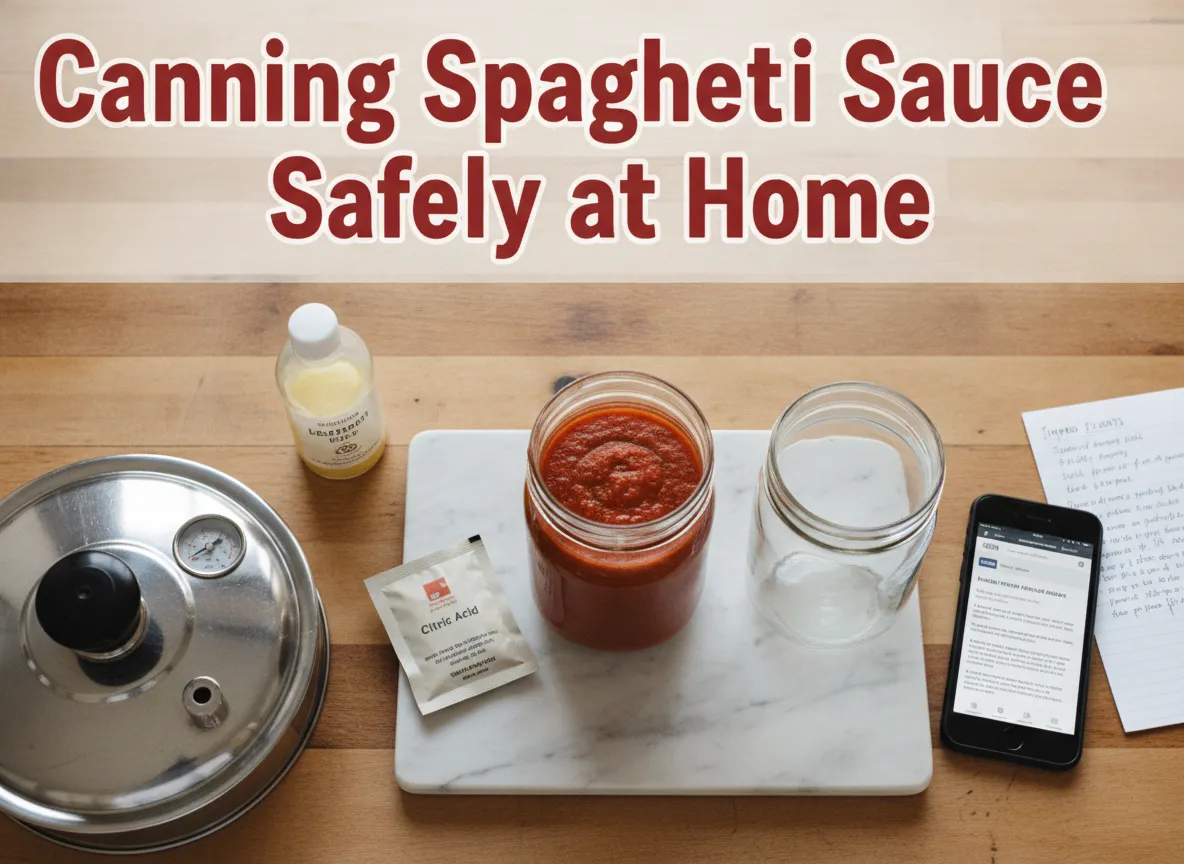 Canning spaghetti sauce safely at home