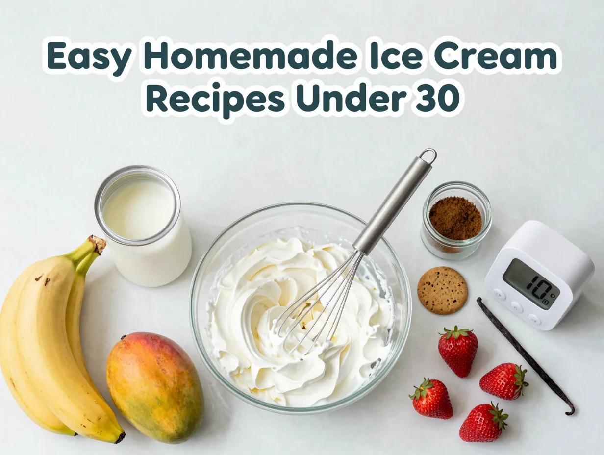 Easy homemade ice cream recipes under 30