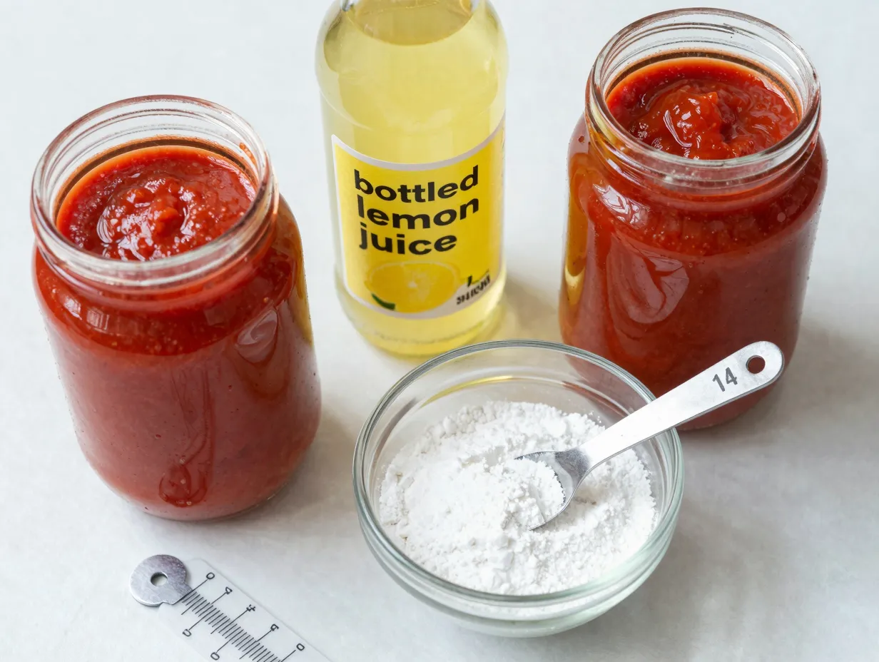 Acidify every tomato based sauce before canning