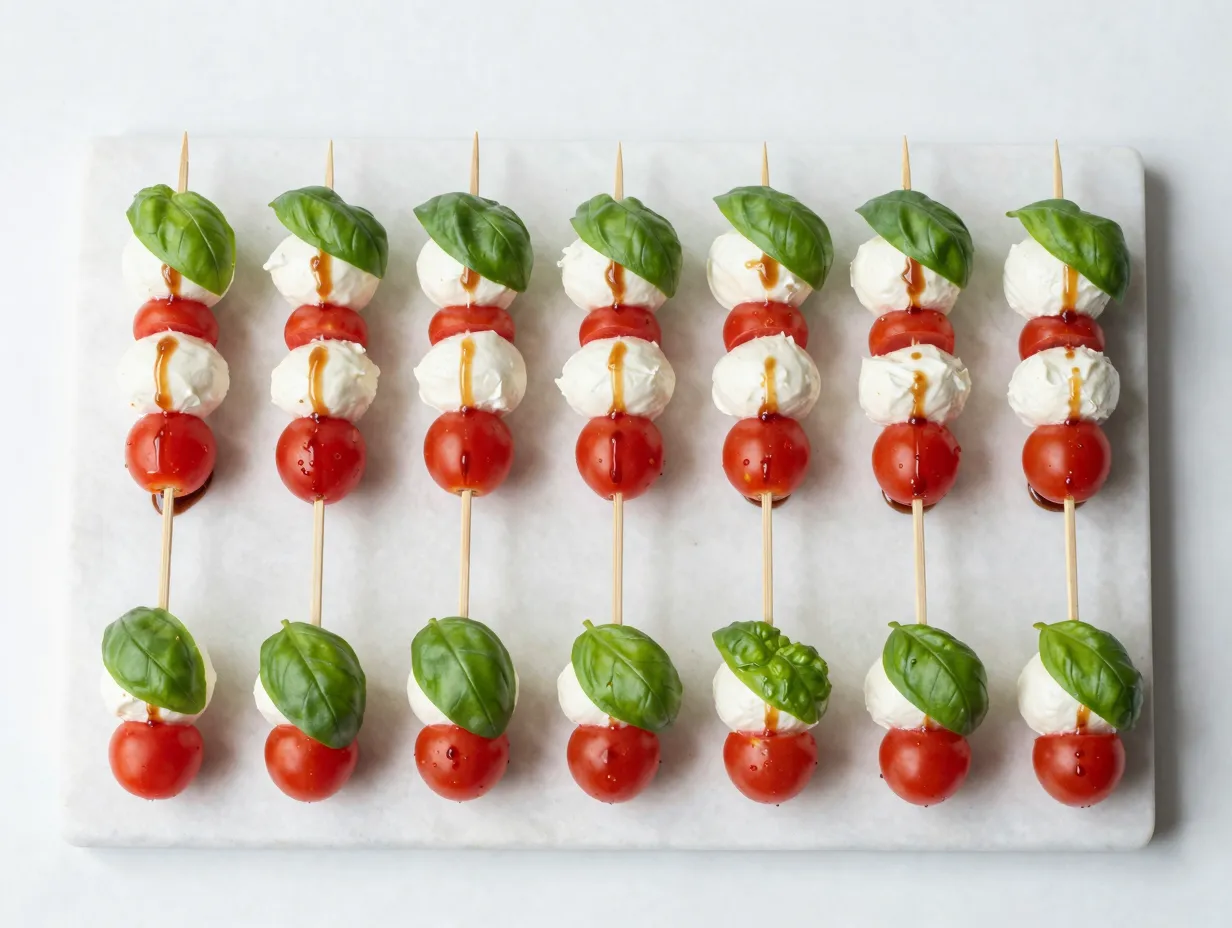 Mini caprese skewers