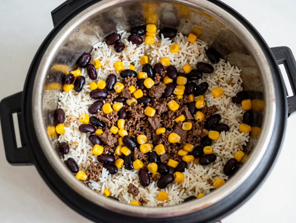 Instant pot beef burrito bowls