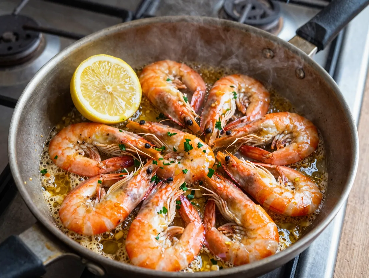 Garlic butter shrimp