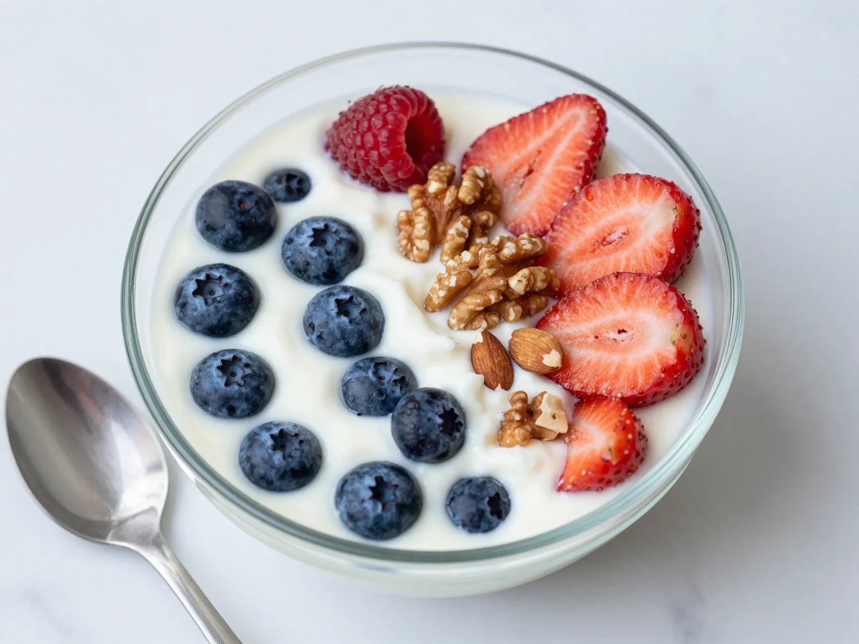 Greek yogurt with berries and nuts