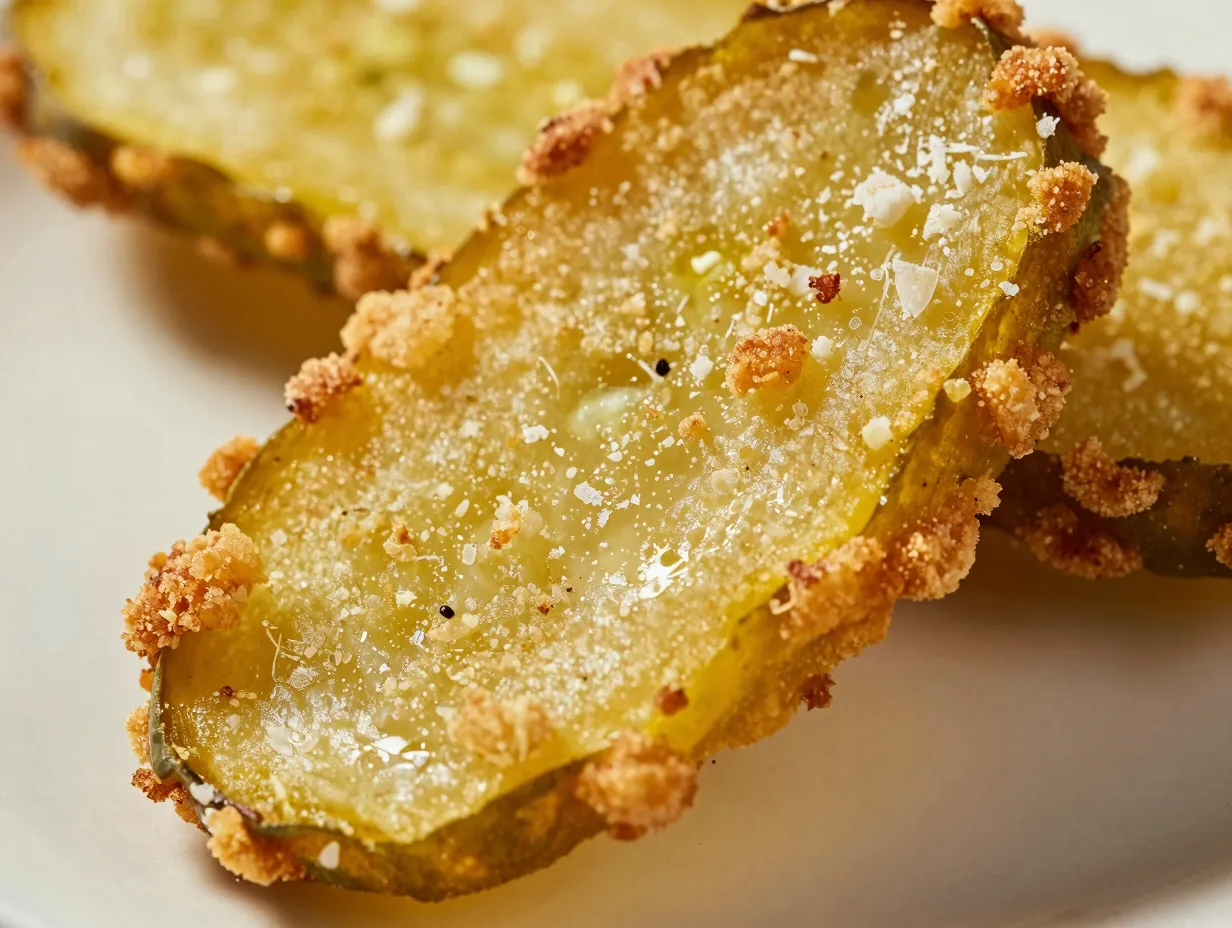 Panko crusted ultra crispy fried pickles
