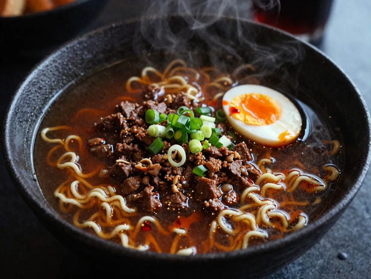 Ground beef ramen
