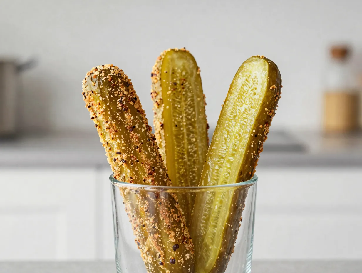 Ranch seasoned fried pickle spears