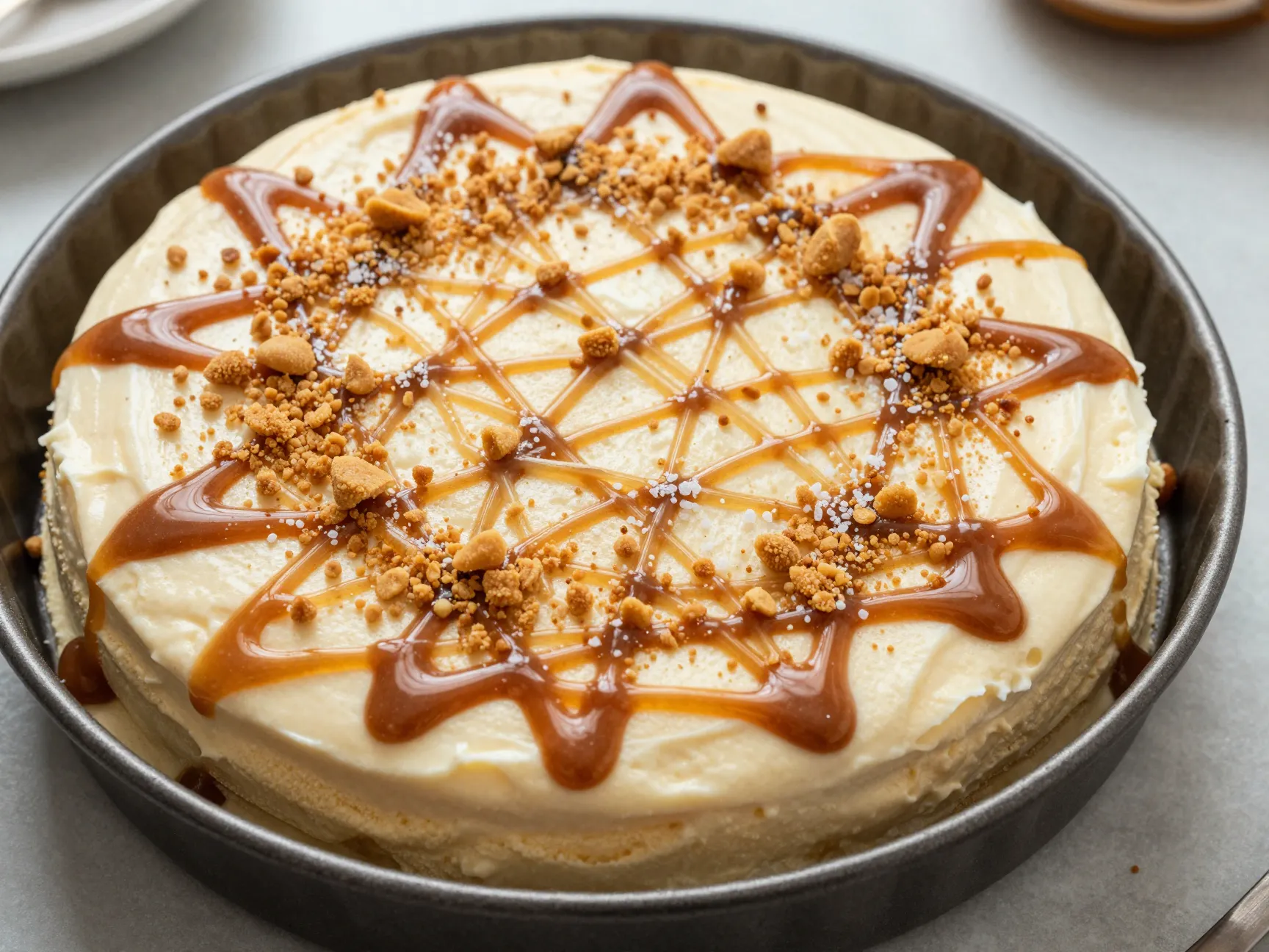 The caramel toffee crunch cake