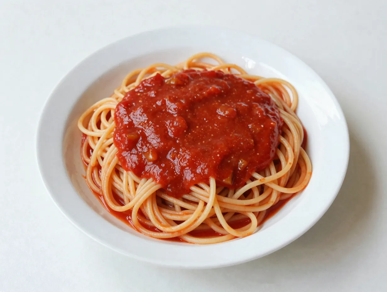Pasta with tomato and hidden veg sauce