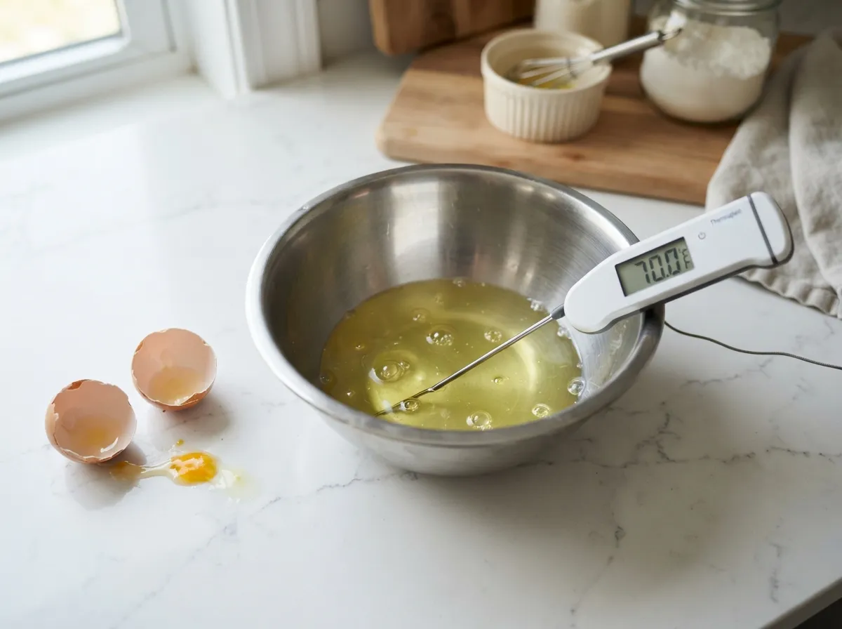 1 start with room temperature egg whites