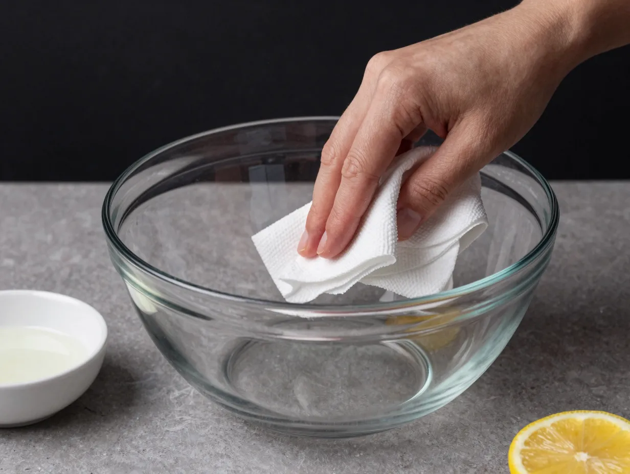 2 make sure every piece of equipment is completely grease free