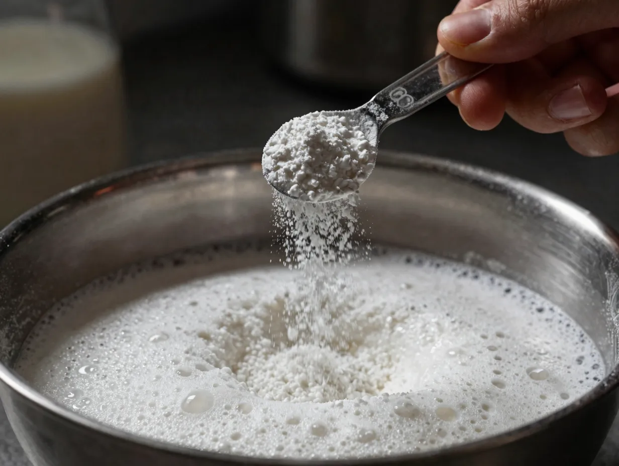 3 add cream of tartar to stabilize the foam