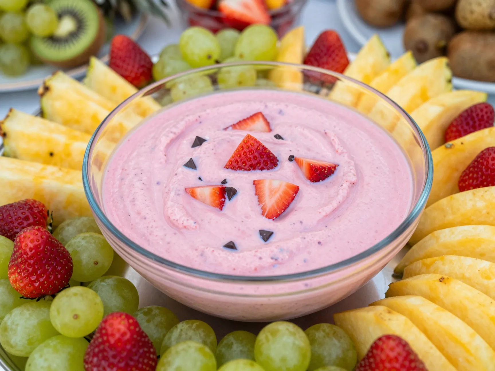 Strawberry cream cheese yogurt dip