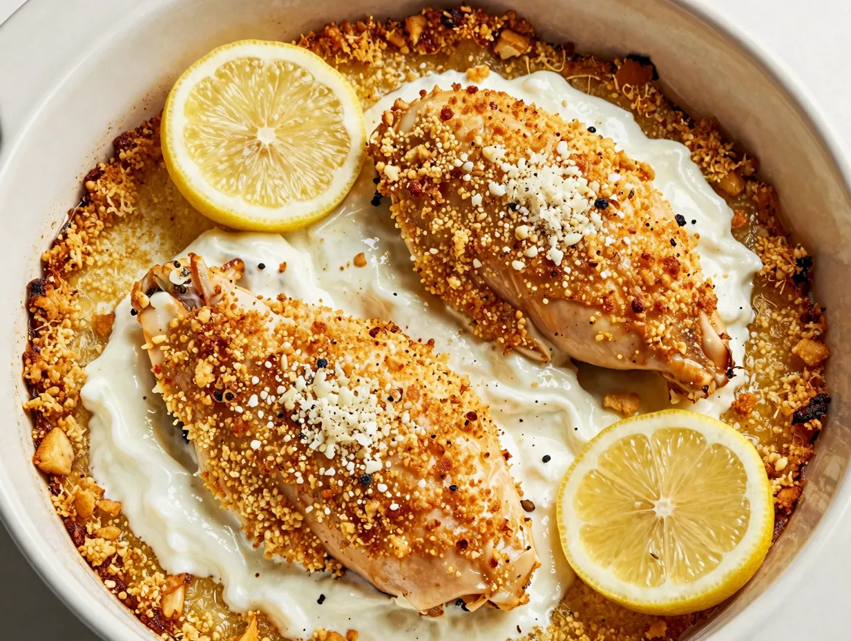 Baked caesar chicken