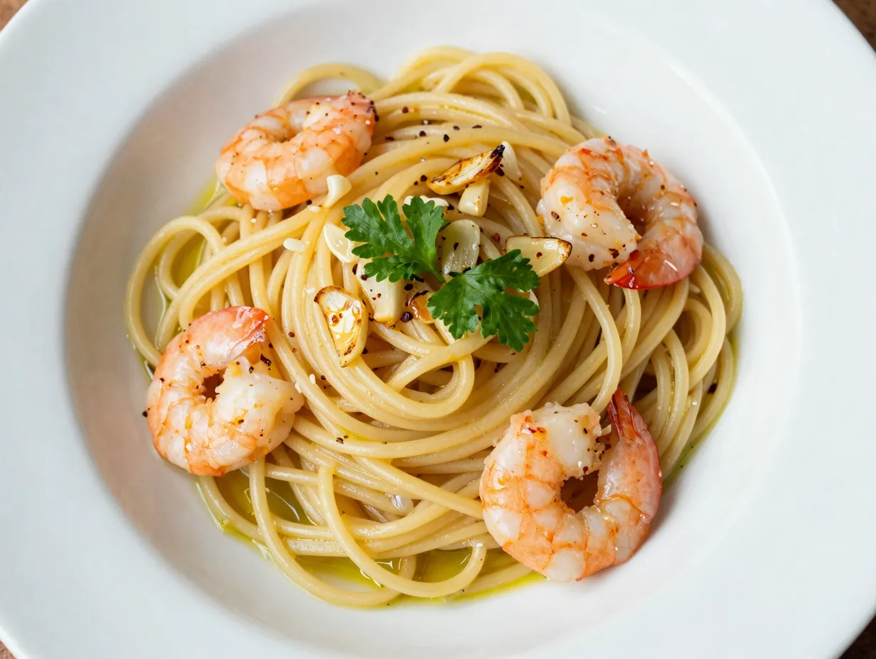 Shrimp aglio e olio