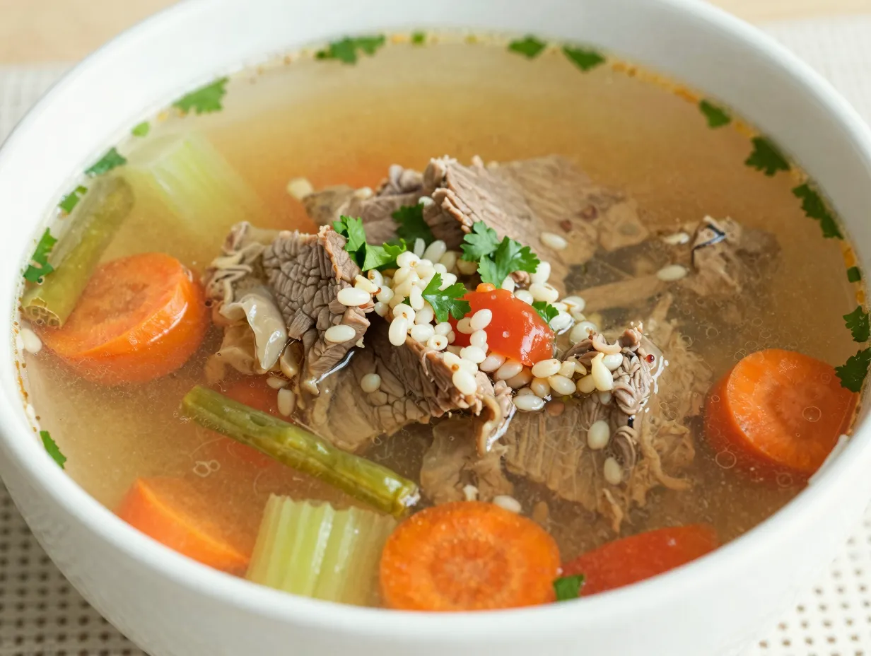 Beef and vegetable soup