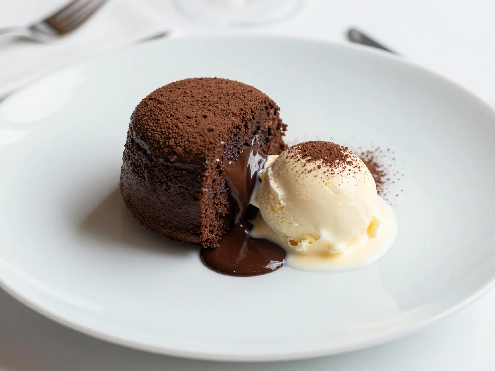 Chocolate fondant lava cake