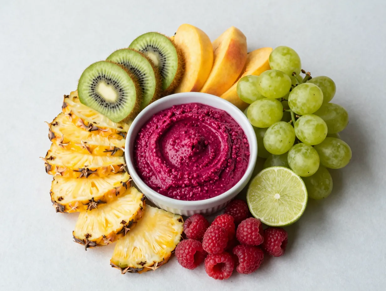 Raspberry lime dip