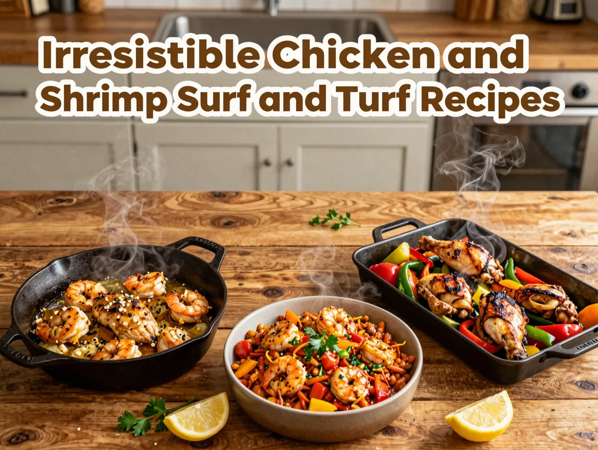Irresistible chicken and shrimp surf and turf recipes