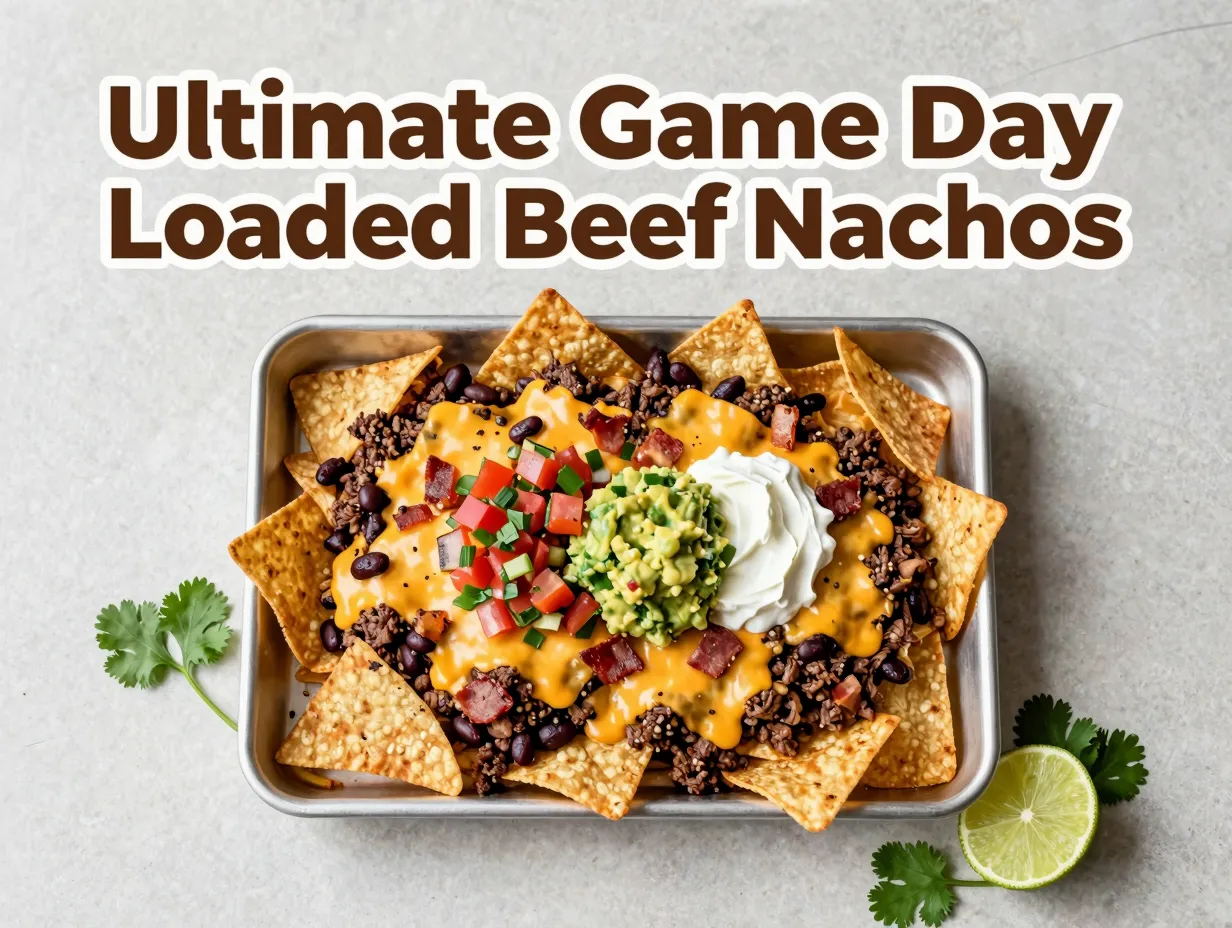 Ultimate game day loaded beef nachos