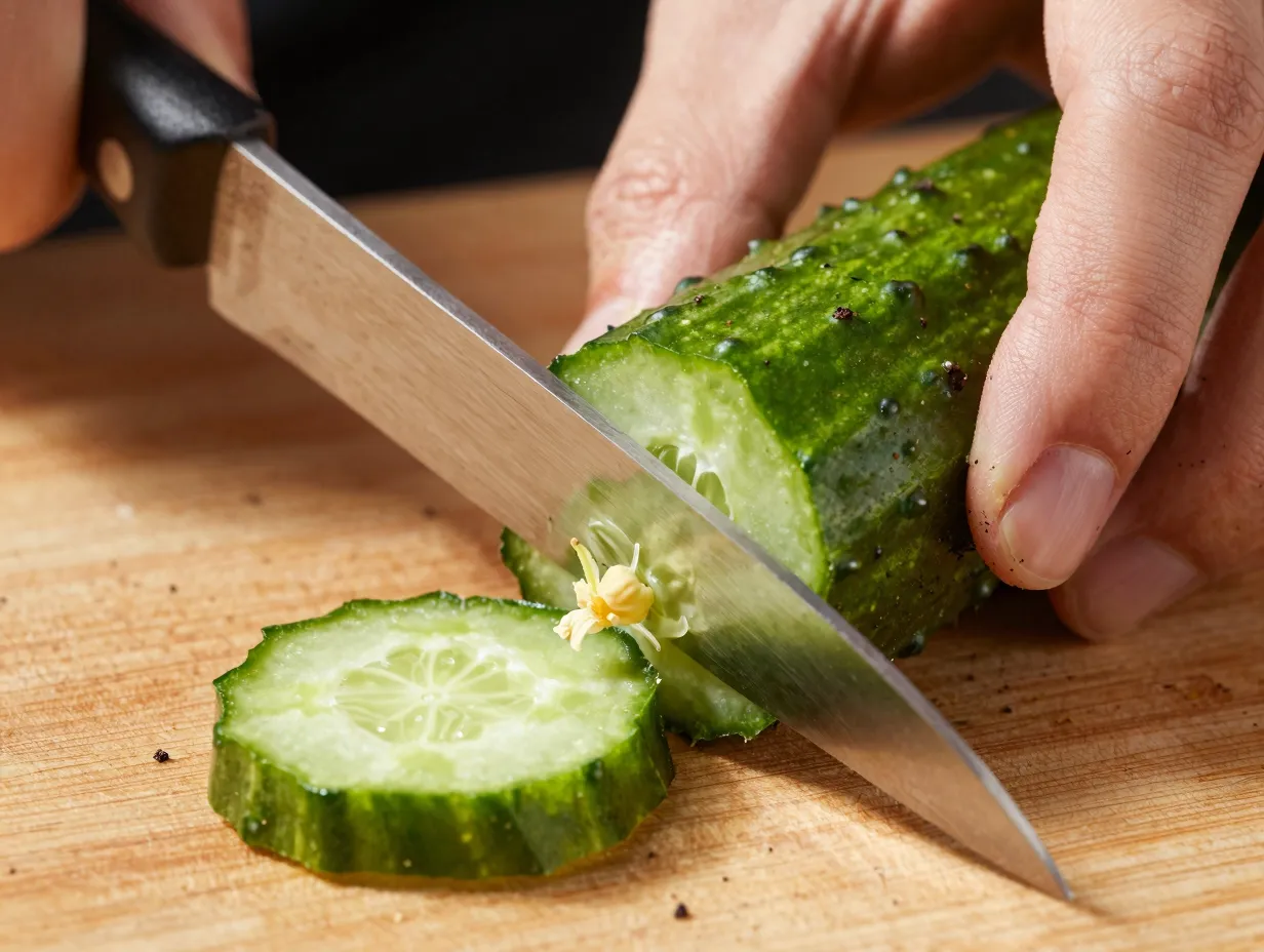 Remove the blossom end before brining