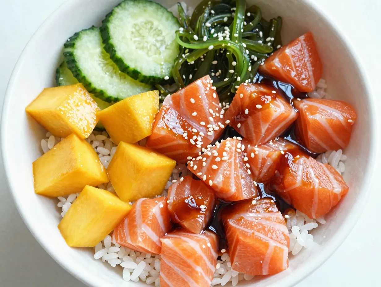 Hawaiian poke style salmon bowl