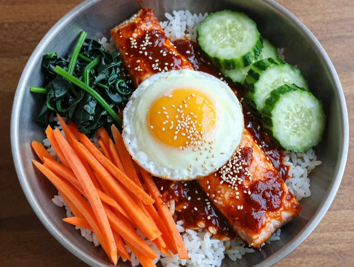 Korean gochujang salmon bowl
