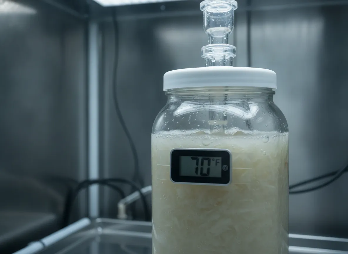 Control fermentation temperature and gas