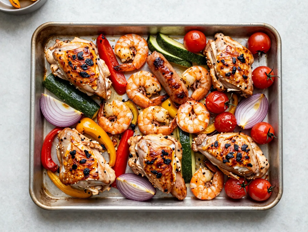 Sheet pan chicken and shrimp