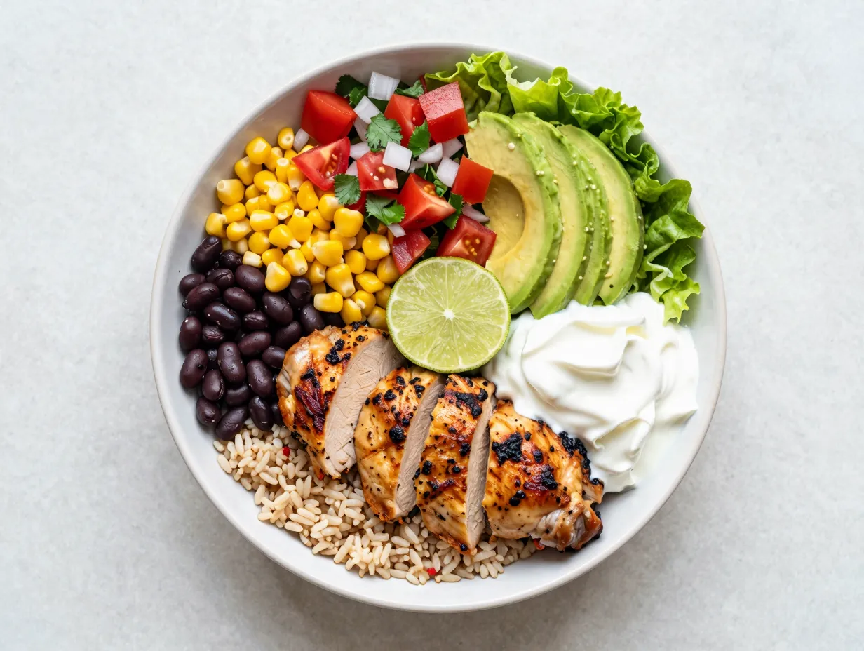 Chipotle chicken burrito bowls