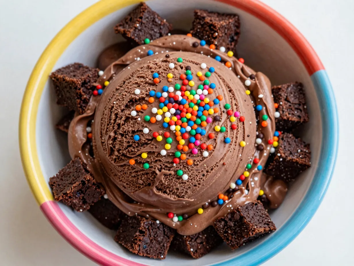 Confetti brownie batter