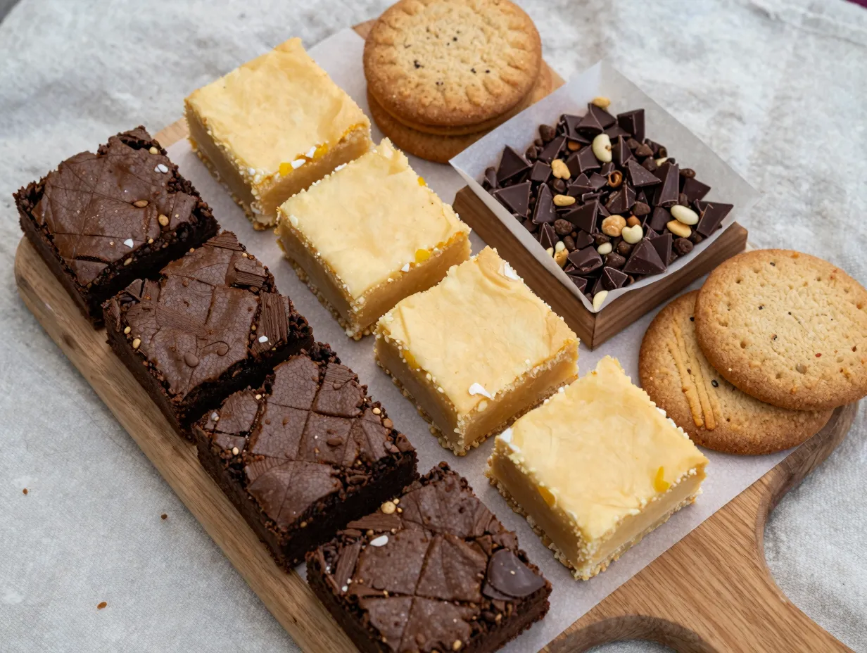 Sturdy picnic desserts like brownies and lemon bars