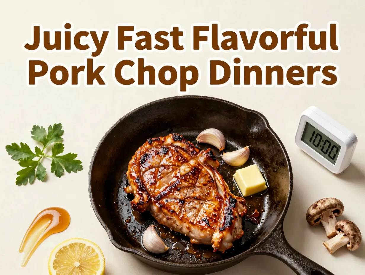 Juicy fast flavorful pork chop dinners