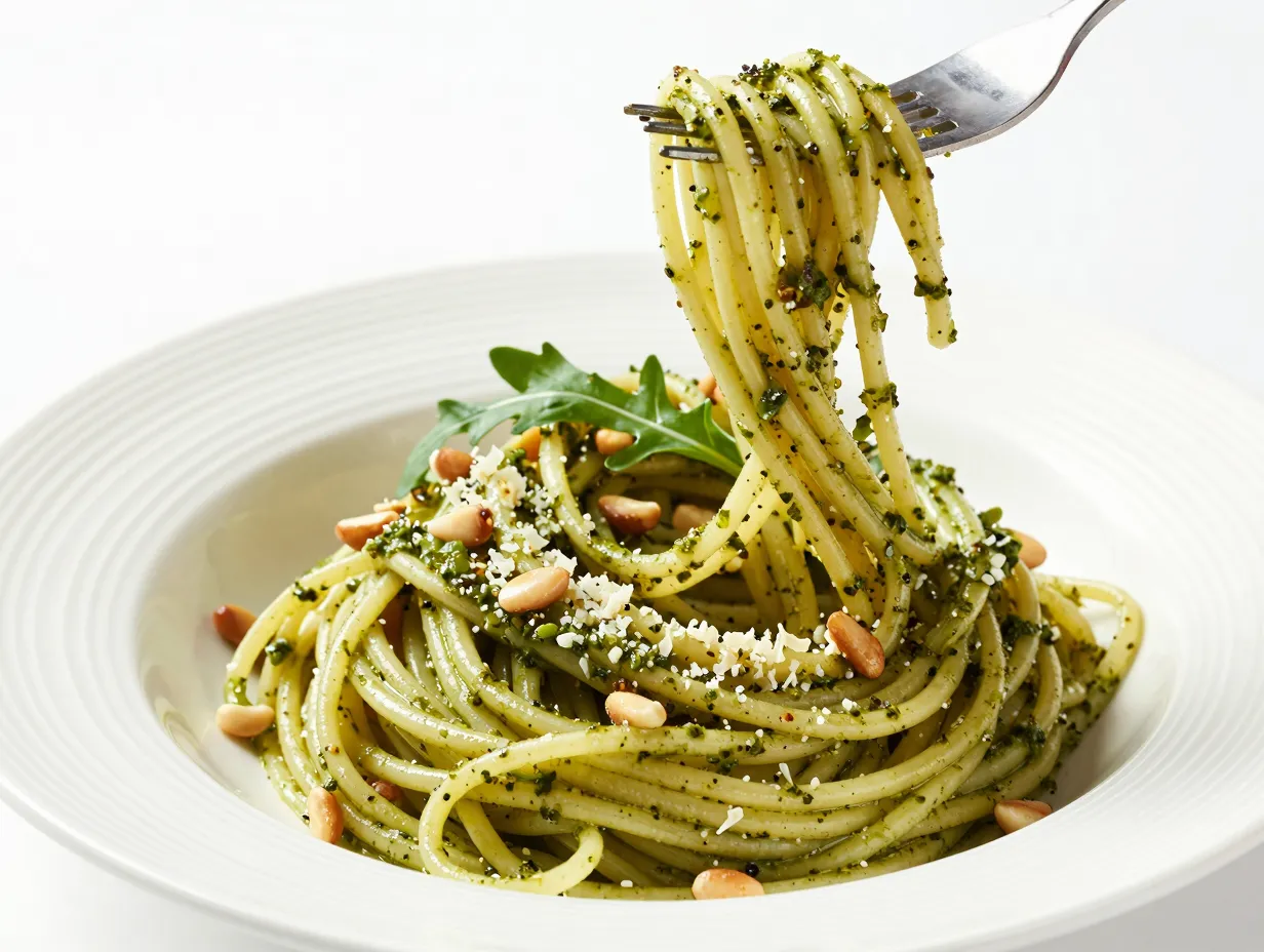 Arugula pesto pasta