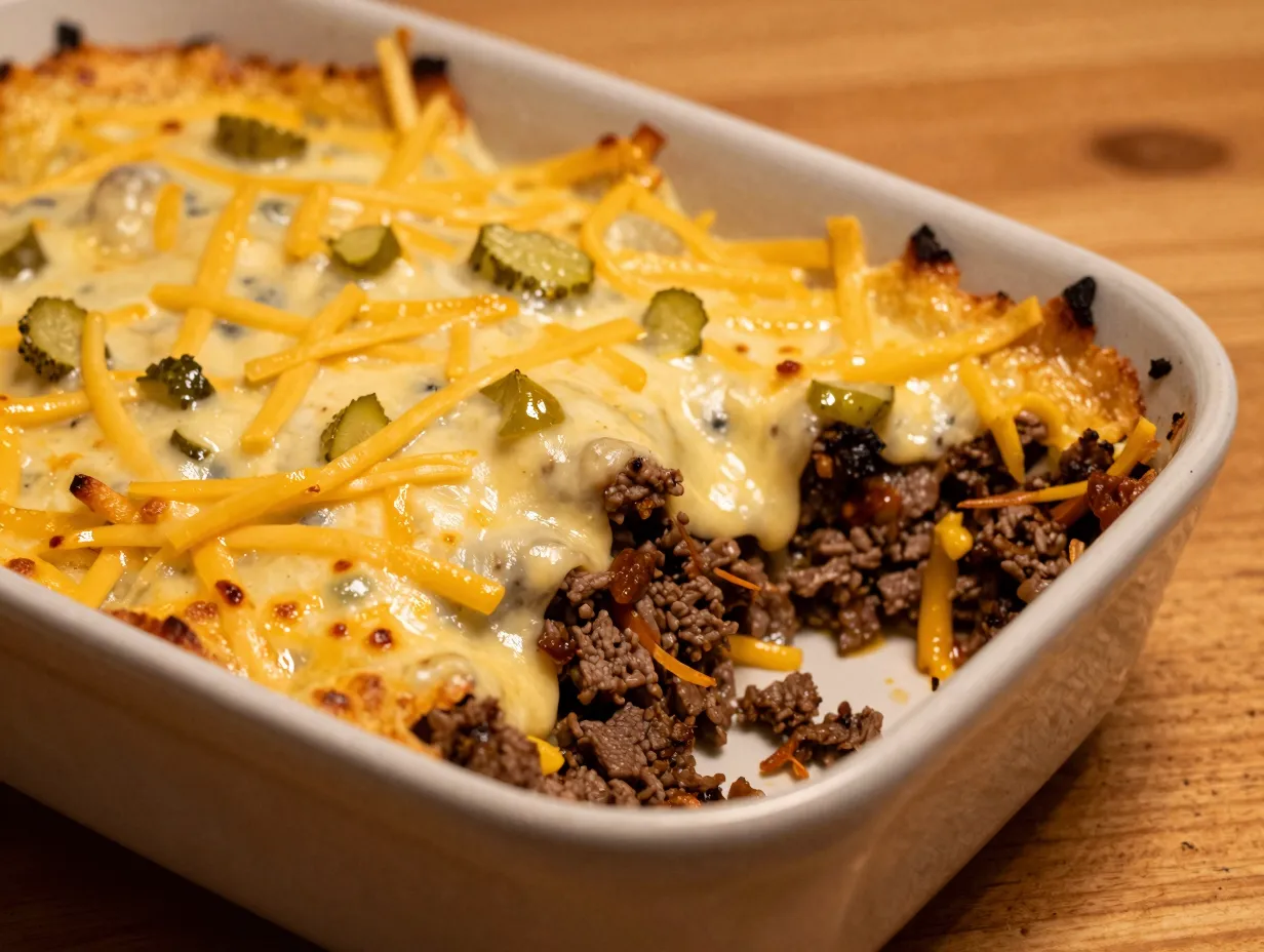 Keto cheeseburger casserole