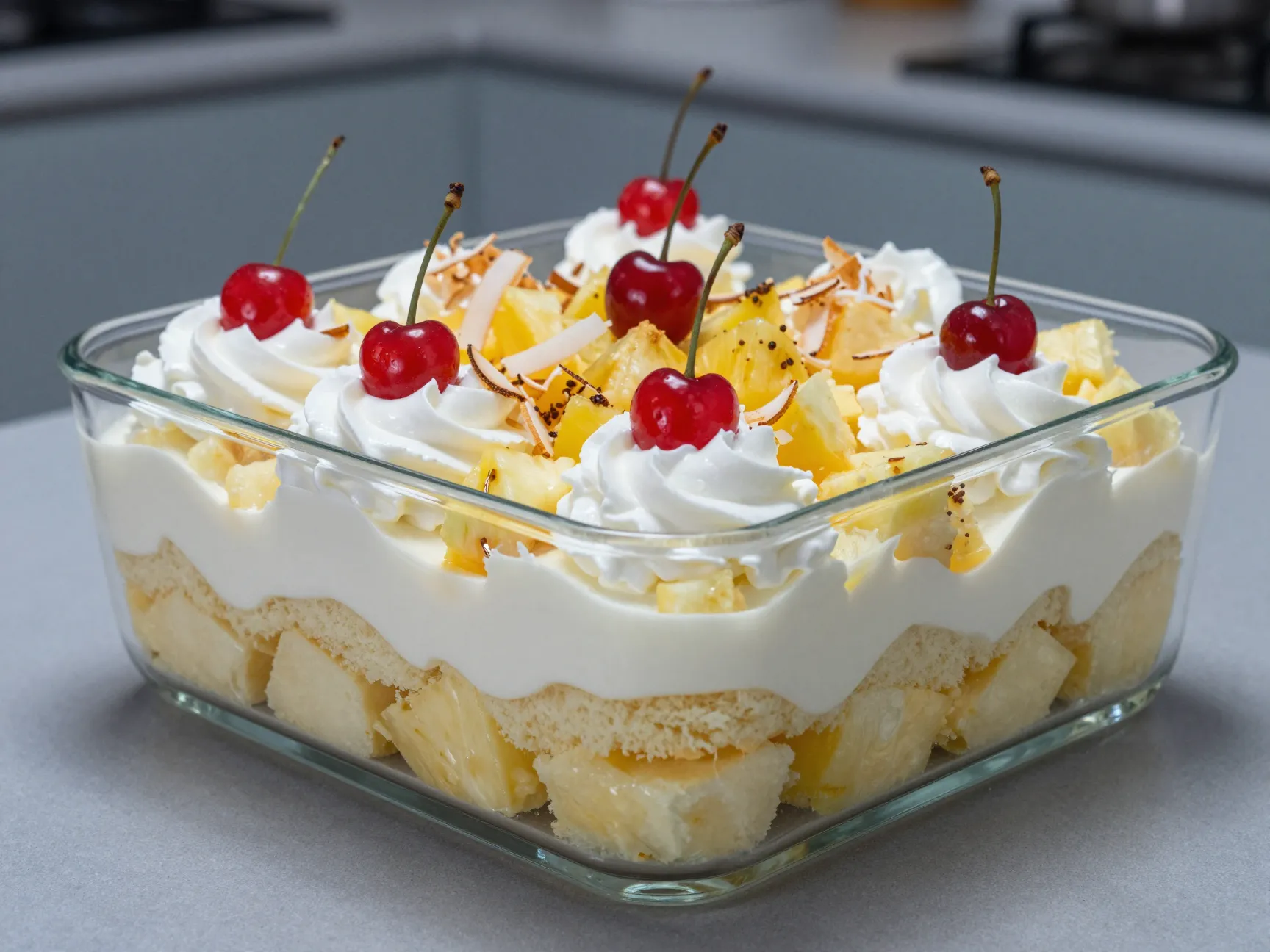 Pineapple angel food icebox cake