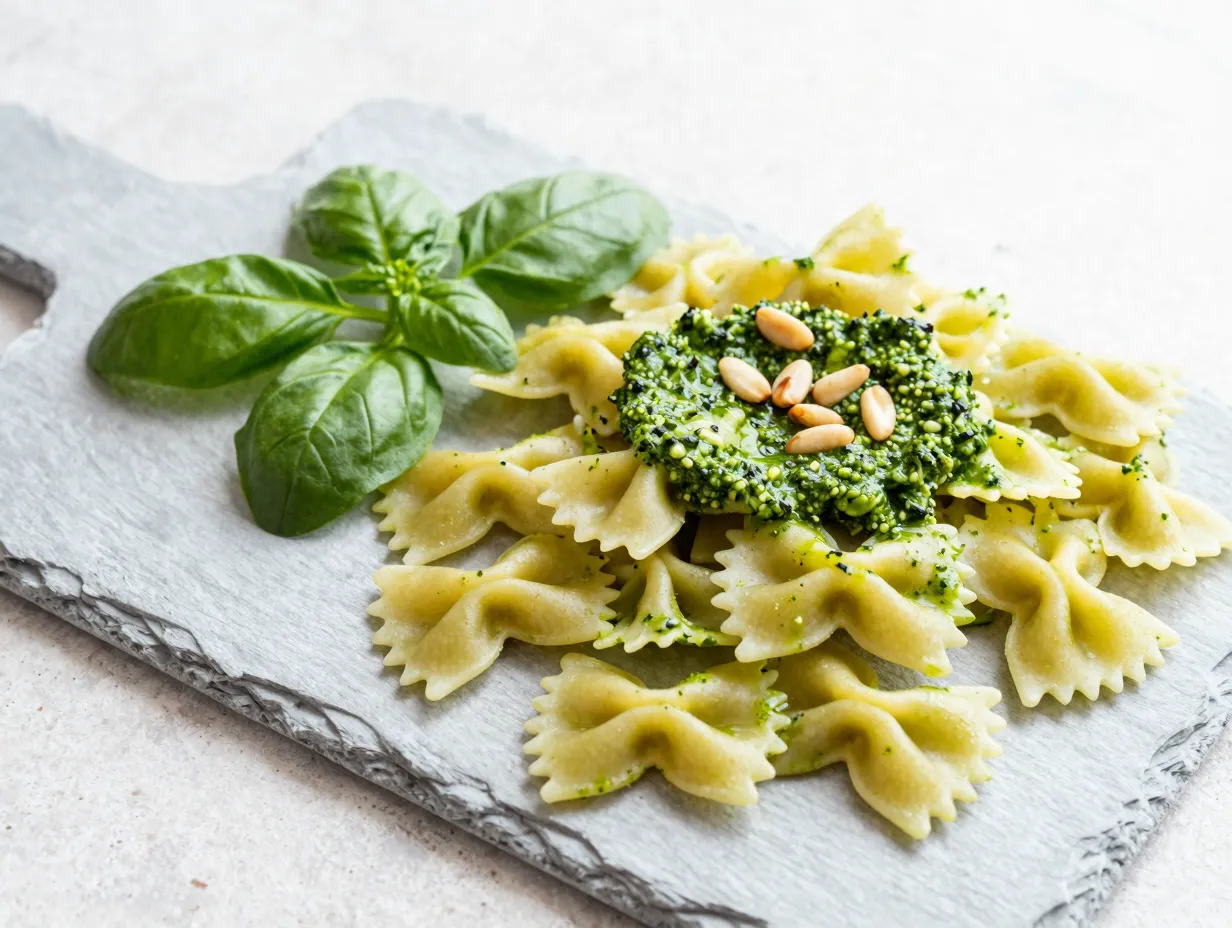 Spinach pesto pasta