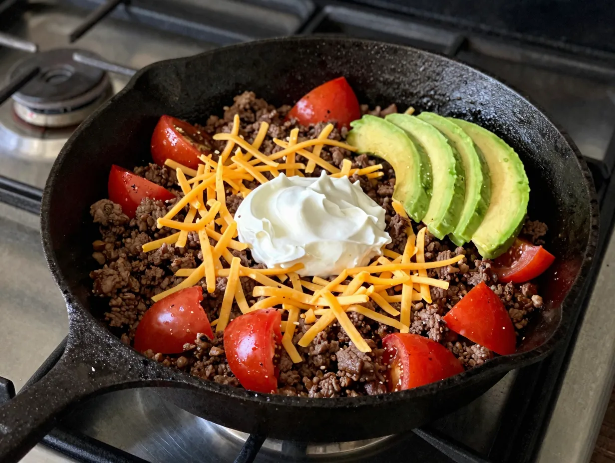 Keto taco skillet