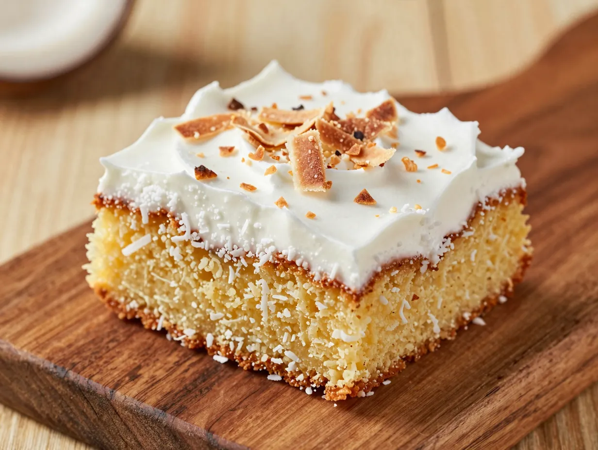 Pineapple coconut angel food cake