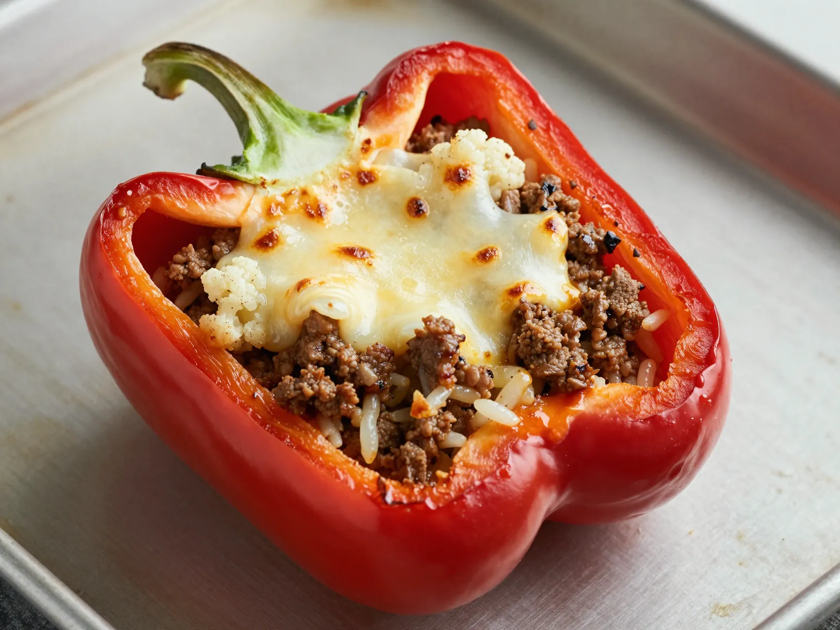 Stuffed bell peppers keto version