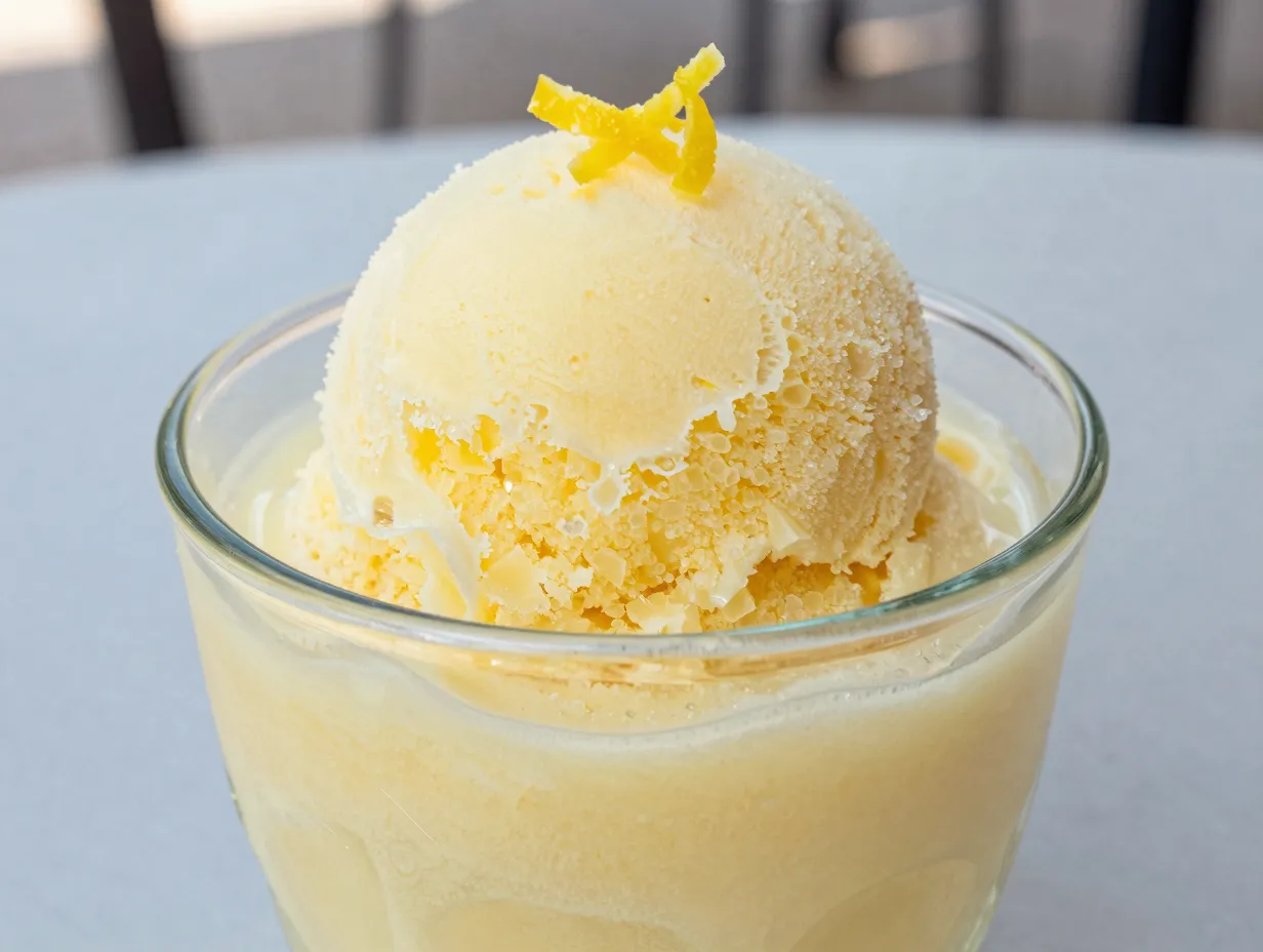 Lemon sorbet style