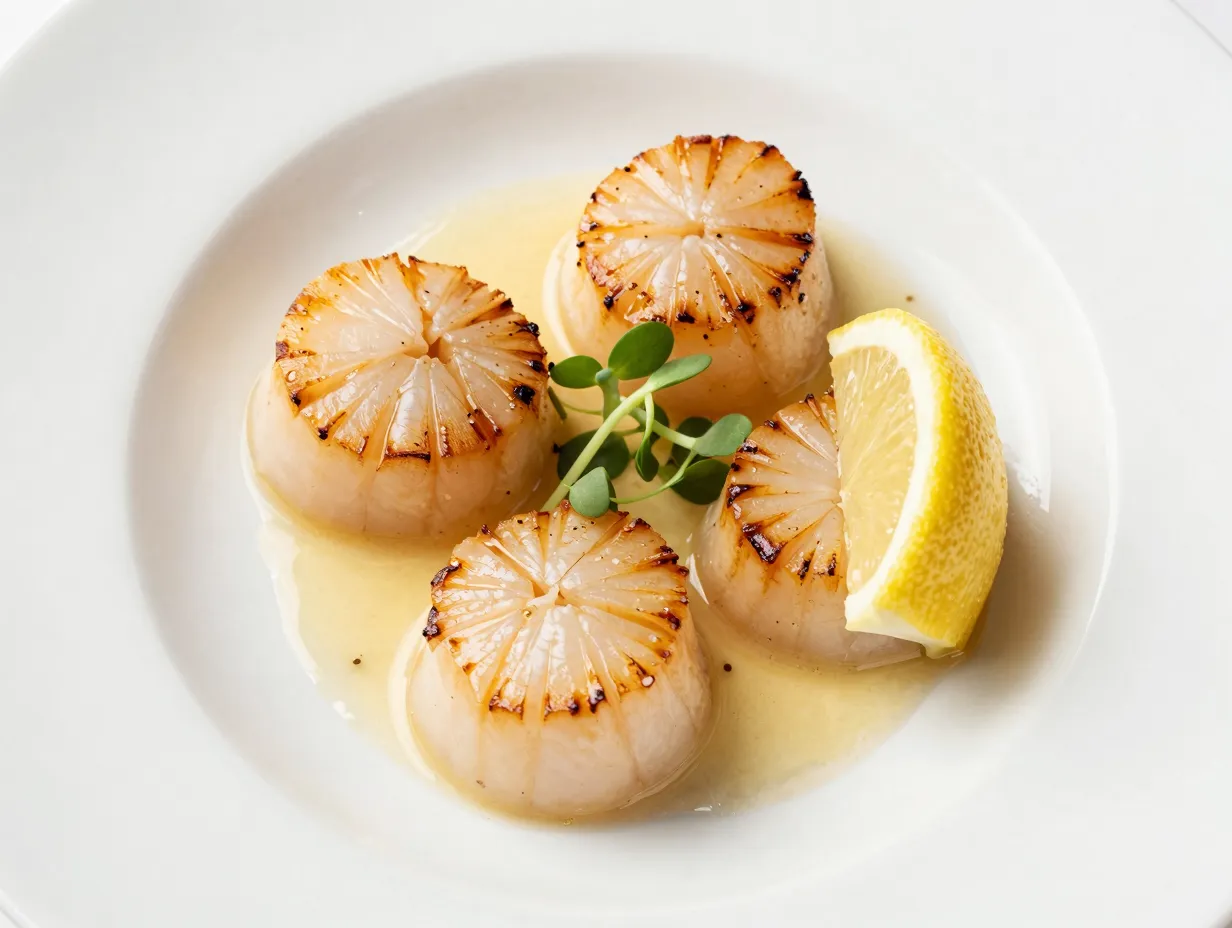 Seared scallops