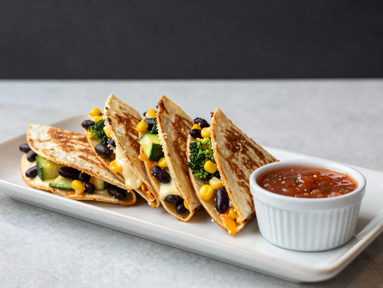 Cheesy veggie quesadillas upgraded version