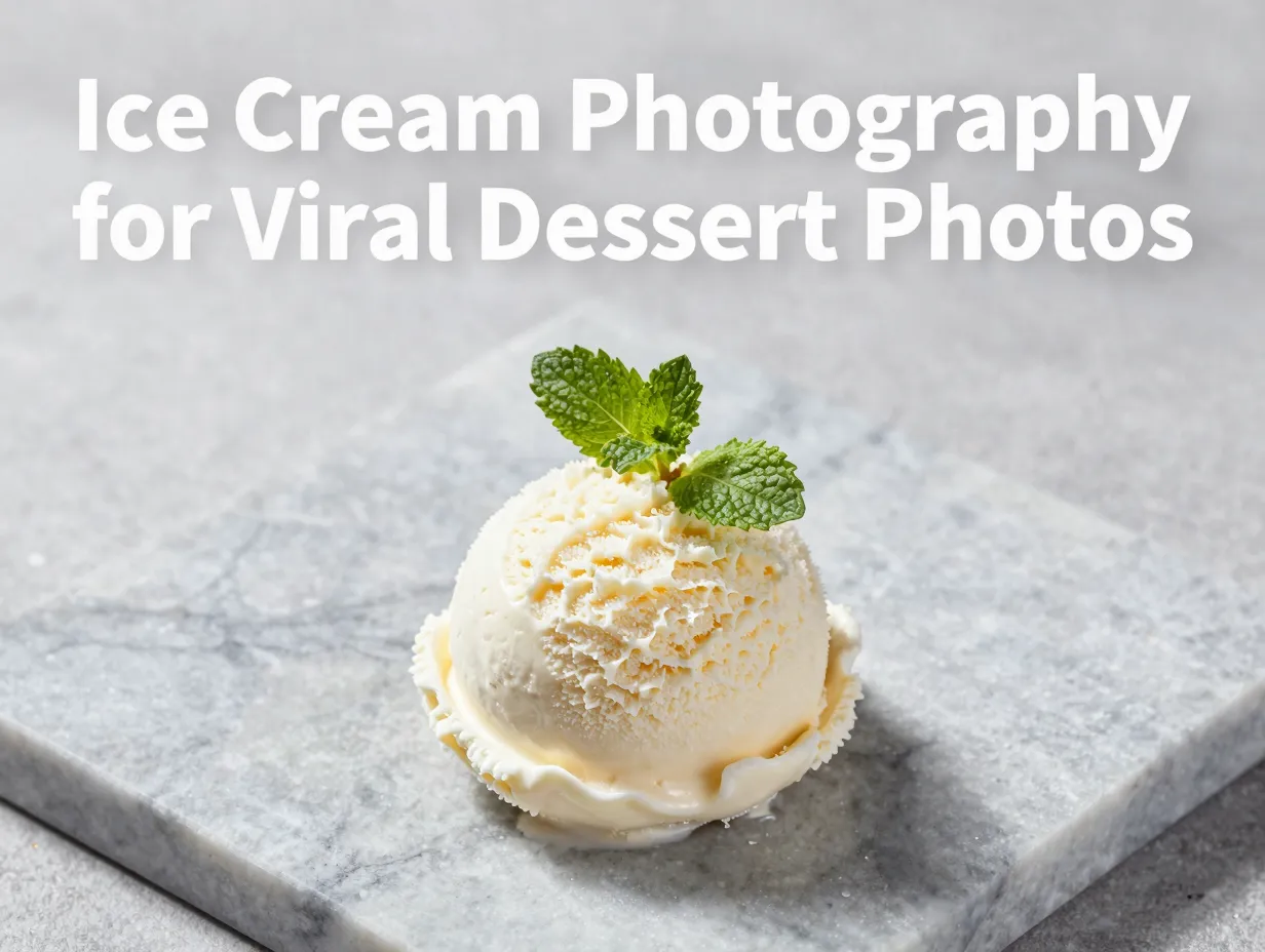 Ice cream photography for viral dessert photos