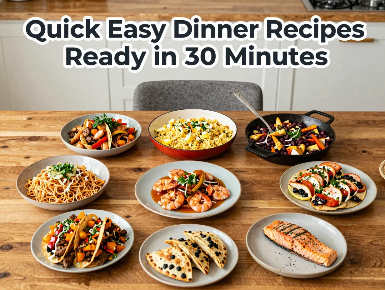 Quick easy dinner recipes ready in 30 minutes