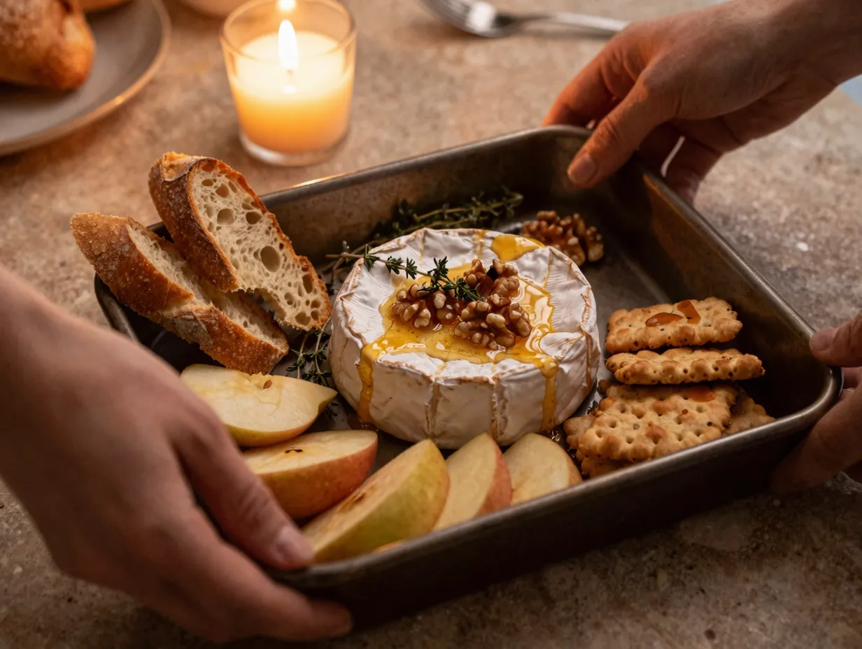 Baked brie fondue