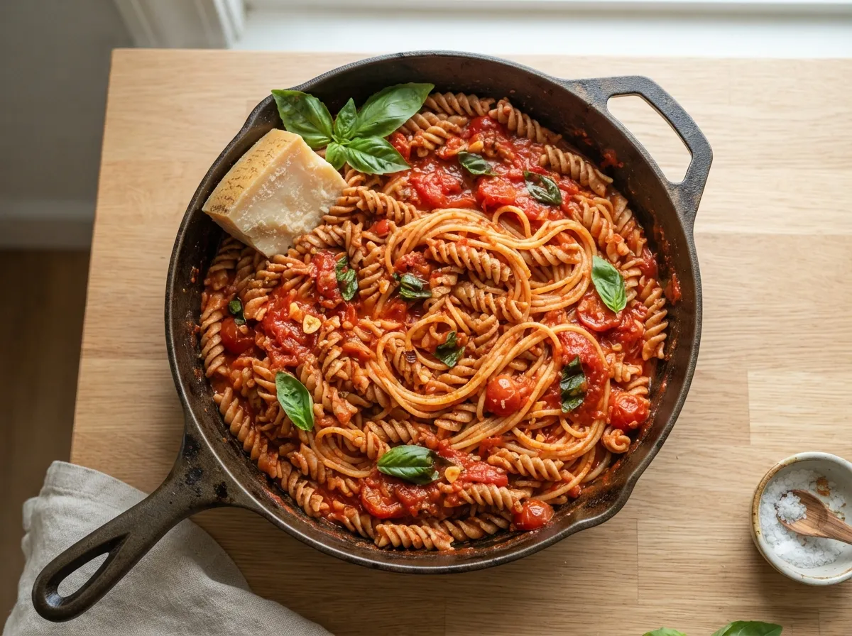 One pot tomato basil pasta